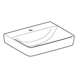 Geberit Renova Plan Waschtisch, Breite 60cm, Tiefe 48cm, Hahnloch mittig, ohne Überl... GEBERIT-501637001 4025410858191 (Abb. 1)