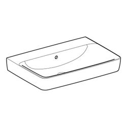 Geberit Renova Plan Waschtisch, Breite 70cm, Tiefe 48cm, ohne Hahnloch, Überlauf sic... GEBERIT-501646001 4025410858726 (Abb. 1)