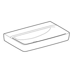 Geberit Renova Plan Waschtisch, Breite 75cm, Tiefe 48cm, ohne Hahnloch, ohne Überlau... GEBERIT-501693008 4025410867889 (Abb. 1)