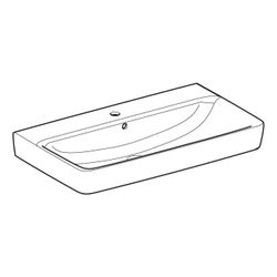 Geberit Renova Plan Waschtisch, Breite 85cm, Tiefe 48cm, Hahnloch mittig, Überlauf s... GEBERIT-501698008 4025410868343 (Abb. 1)