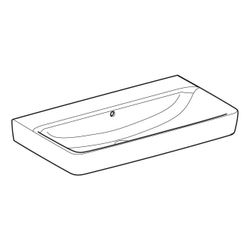 Geberit Renova Plan Waschtisch, Breite 85cm, Tiefe 48cm, ohne Hahnloch, Überlauf sic... GEBERIT-501700001 4025410868220 (Abb. 1)