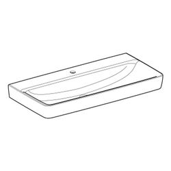 Geberit Renova Plan Waschtisch, Breite 100cm, Tiefe 48cm, Hahnloch mittig, ohne Über... GEBERIT-501707001 4025410867902 (Abb. 1)