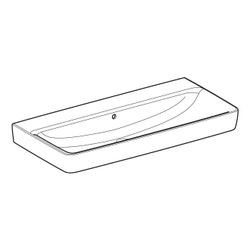 Geberit Renova Plan Waschtisch, Breite 100cm, Tiefe 48cm, ohne Hahnloch, Überlauf si... GEBERIT-501708008 4025410868534 (Abb. 1)