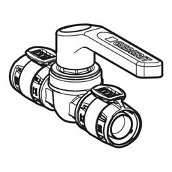 Geberit FlowFit Kugelhahn mit Betätigungshebel, d 50mm... GEBERIT-619855001 4025416604440 (Abb. 1)