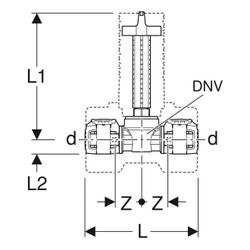 Geberit FlowFit Unterputz-Kugelhahn mit Dämmung Außendurchmesser 16mm, 10 bar... GEBERIT-619870001 4025410773265 (Abb. 1)