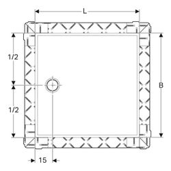 Geberit Setaplano Duschfläche quadratisch 90x90cm... GEBERIT-154270111 4025416545743 (Abb. 1)