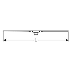 Geberit CleanLine 20 Duschrinne, Länge 30-160cm, Edelstahl elektropoliert, Edelstahl... GEBERIT-154453KS1 4025410637376 (Abb. 1)