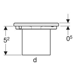 Geberit Rost verschraubbar 8x8cm, mit Rostträger... GEBERIT-154310001 4025416364443 (Abb. 1)