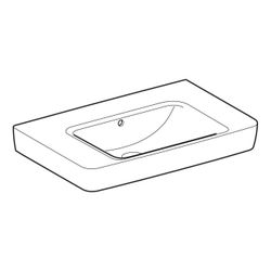 Geberit Renova Plan Waschtisch, Ablagefläche beidseitig, Breite 75cm, Tiefe 48cm, oh... GEBERIT-501696001 4025410871367 (Abb. 1)