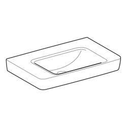 Geberit Renova Plan Waschtisch, Ablagefläche beidseitig, Breite 75cm, Tiefe 48cm, oh... GEBERIT-501697008 4025410868329 (Abb. 1)
