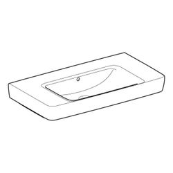 Geberit Renova Plan Waschtisch, Ablagefläche beidseitig, Breite 90cm, Tiefe 48cm, oh... GEBERIT-501704001 4025410868282 (Abb. 1)