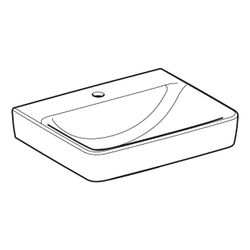 Geberit Renova Plan Waschtisch, Breite 55cm, Tiefe 44cm, Hahnloch mittig, ohne Überl... GEBERIT-501633008 4025410858399 (Abb. 1)