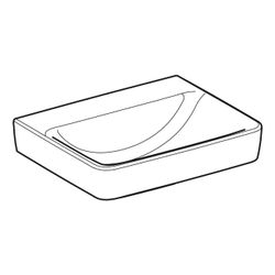 Geberit Renova Plan Waschtisch, Breite 55cm, Tiefe 44cm, ohne Hahnloch, ohne Überlau... GEBERIT-501635008 4025410858290 (Abb. 1)