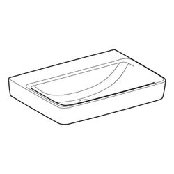 Geberit Renova Plan Waschtisch, Breite 65cm, Tiefe 48cm, ohne Hahnloch, ohne Überlau... GEBERIT-501643008 4025410858658 (Abb. 1)