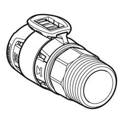 Geberit FlowFit Anschluss gerade, mit Außengewinde bleifreie Siliziumbronze, d 25mm,... GEBERIT-619482221 4025416602101 (Abb. 1)