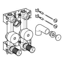 Geberit GIS Set Waschtisch für Standarmatur, zwei Wasserzählerstrecken mit Unterputz... GEBERIT-461177001 4025410906878 (Abb. 1)