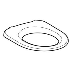 Geberit iCon WC-Sitzring barrierefrei, Befestigung von oben Weiß/Kunststoff... GEBERIT-501875001 4025410923233 (Abb. 1)