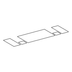Geberit Antirutschmatten für myDay Doppelmöbelwaschtisch, 130cm, 598668000... GEBERIT-598668000 4022009345230 (Abb. 1)