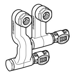 Geberit FlowFit Set Anschluss-Endstücke für Vor-/Rücklauf, mit Anschlussverschraubun... GEBERIT-619460221 4025416602040 (Abb. 1)