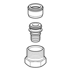 Geberit FlowFit Anschlussverschraubung mit Außengewinde Messing CW617N, d 16mm, G 1/... GEBERIT-619267221 4025416188773 (Abb. 1)