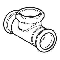 Geberit Mapress Kupfer T-Stück mit Innengewinde Gas CW602N, d 15mm, Rp 1/2″, d1 15mm... GEBERIT-34735 4024723347354 (Abb. 1)