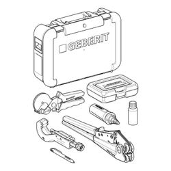 Geberit FlowFit Handpresswerkzeug im Koffer Außendurchmesser 16/20/25/32/40mm... GEBERIT-691031001 4025410727787 (Abb. 1)