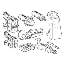 Geberit FlowFit Set Pressbacke Typ 2 Außendurchmesser 16/20/25/32/40/50/63/75mm... GEBERIT-691037001 4025410728142 (Abb. 1)