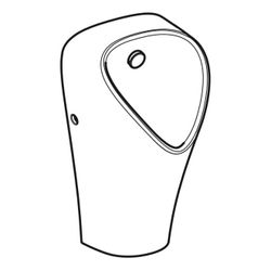 Geberit Narva Urinal Zulauf von hinten, Abgang von hinten, KeraTect, Weiß... GEBERIT-501655008 4025410950864 (Abb. 1)