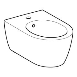 Geberit iCon Wandbidet geschlossene Form, Tiefe 53cm, Überlauf sichtbar, Weiß/KeraTe... GEBERIT-501898008 4025410945846 (Abb. 1)