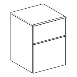 Geberit iCon Seitenschrank mit zwei Schubladen H 60cm, Weiß lackiert hochglänzend/pu... GEBERIT-502315011 4025410941589 (Abb. 1)