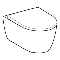 Geberit iCon Set Wand-WC Tiefspüler geschl. Form Rimfree, WC-Sitz T 53cm Absenkaut. ... GEBERIT-501663JT1 4025410652614 (Abb. 1)