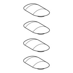 Geberit Set Ausgleichspuffer für WC-Sitz... GEBERIT-244824001 4025410907202 (Abb. 1)