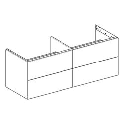 Geberit ONE Unterschrank für Waschtisch, 4 Schubladen, Breite Waschtisch 135cm, Höhe... GEBERIT-505266008 4025410646071 (Abb. 1)