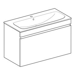 Geberit Renova Plan Set Möbelwaschtisch 100cm, Unterschr., 1 Schubl./1 Innenschubl.,... GEBERIT-501917JR1 4025410905932 (Abb. 1)