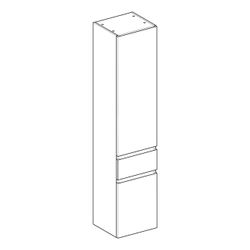 Geberit Renova Plan Hochschrank mit 2 Türen, 1 Schublade, 39x180x36cm, Nussbaum hick... GEBERIT-501923001 4025410905512 (Abb. 1)