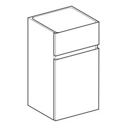 Geberit Renova Plan Seitenschrank mit 1 Tür, 1 Schublade, 39x70x36cm, Nussbaum hicko... GEBERIT-501921001 4025410905475 (Abb. 1)