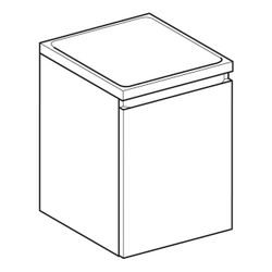 Geberit Renova Plan Seitenschrank 1 Schublade, 40x55x44,5cm, Lava lackiert matt... GEBERIT-501913JK1 4025410905840 (Abb. 1)