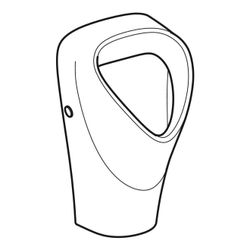 Geberit Renova Urinal trigonal, Zulauf von hinten, Abgang nach hinten/unten T 30cm, ... GEBERIT-501665001 4025410871305 (Abb. 1)