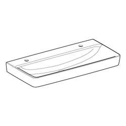 Geberit Renova Plan Aufsatzwaschtisch, Breite 100cm, Tiefe 48cm, Hahnloch links, rec... GEBERIT-501932001 4025410952226 (Abb. 1)