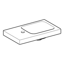 Geberit iCon Light Handwaschbecken mit Ablagefläche 53x13x31cm Weiß matt Hahnloch li... GEBERIT-501833JT1 4025410071798 (Abb. 1)
