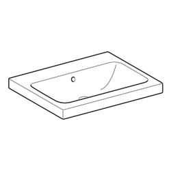 Geberit iCon Light Waschtisch, Breite 60cm, Tiefe 48cm, ohne Hahnloch, Überlauf sich... GEBERIT-501834003 4025410894595 (Abb. 1)