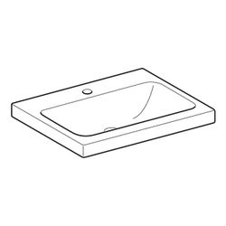 Geberit iCon Light Waschtisch, Breite 60cm, Tiefe 48cm, Hahnloch mittig, ohne Überla... GEBERIT-501834005 4025410894618 (Abb. 1)