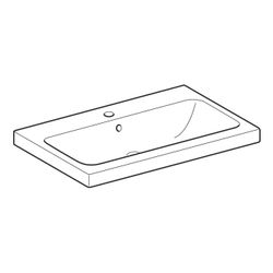 Geberit iCon Light Waschtisch, Breite 75cm, Tiefe 48cm, Hahnloch mittig, Überlauf si... GEBERIT-501835002 4025410894663 (Abb. 1)