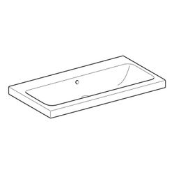 Geberit iCon Light Waschtisch, Breite 90cm, Tiefe 48cm, ohne Hahnloch, Überlauf sich... GEBERIT-501836003 4025410894755 (Abb. 1)