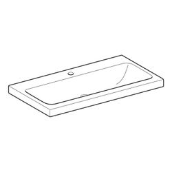 Geberit iCon Light Waschtisch, Breite 90cm, Tiefe 48cm, Hahnloch mittig, ohne Überla... GEBERIT-501836005 4025410894779 (Abb. 1)