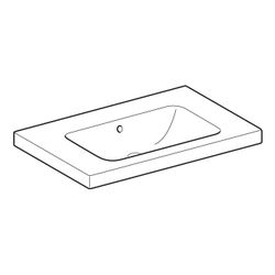 Geberit iCon Light Waschtisch mit Ablagefläche, Breite 75cm, Tiefe 48cm, ohne Hahnlo... GEBERIT-501839003 4025410894991 (Abb. 1)