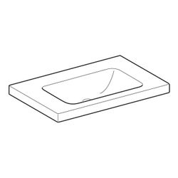 Geberit iCon Light Waschtisch mit Ablagefläche, Breite 75cm, Tiefe 48cm, ohne Hahnlo... GEBERIT-501839007 4025410895035 (Abb. 1)