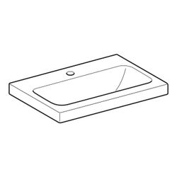 Geberit iCon Light Waschtisch verkürzte Ausladung, Breite 60cm, Tiefe 42cm, Hahnloch... GEBERIT-501841005 4025410895172 (Abb. 1)