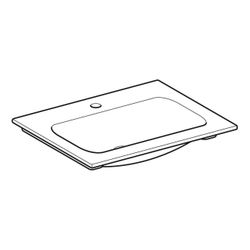 Geberit iCon Möbelwaschtisch, Breite 60cm, Tiefe 48cm, Hahnloch mittig, ohne Überlau... GEBERIT-501843001 4025410895295 (Abb. 1)