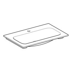 Geberit iCon Möbelwaschtisch, Breite 75cm, Tiefe 48cm, Hahnloch mittig, ohne Überlau... GEBERIT-501844002 4025410895349 (Abb. 1)